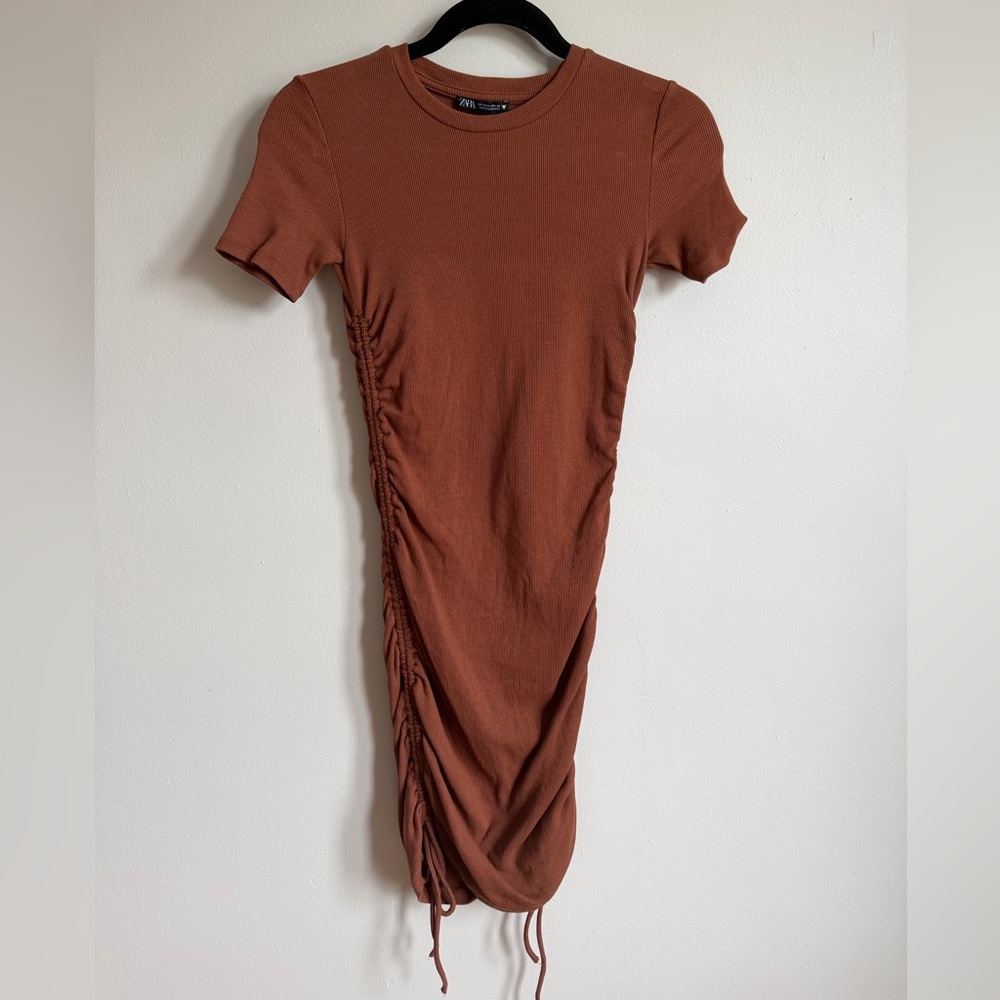 Zara Ruched Mini Dress - Picture 2 of 4